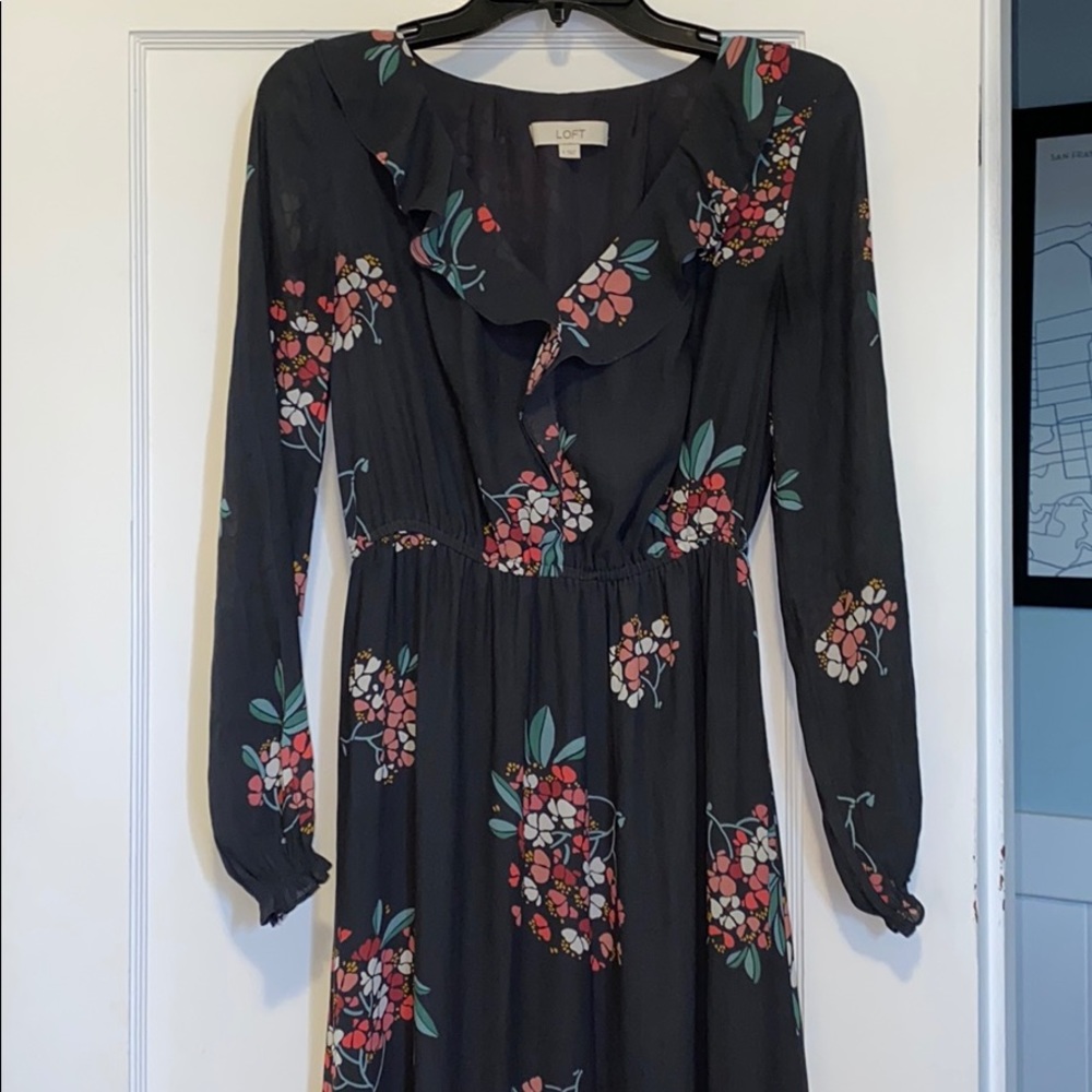 Long sleeve floral dress